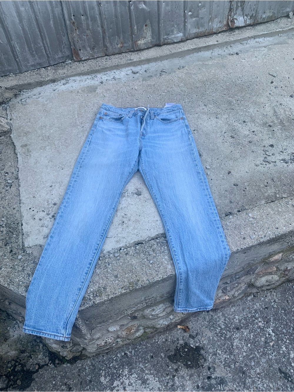 Levi's Wedgie Icon High Rise Straight Jeans Light Blue - Size 27